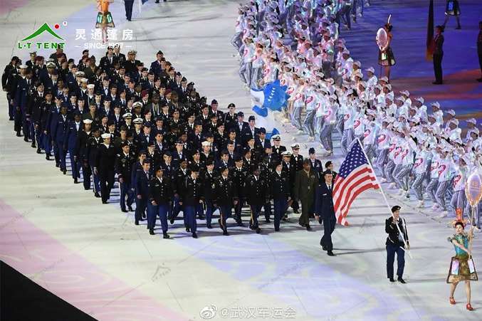 軍用篷房生產廠家 靈通賽事篷房為軍運再添色彩