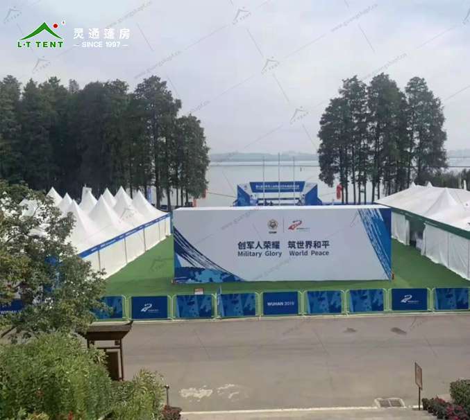 軍用篷房生產廠家 靈通賽事篷房為軍運再添色彩